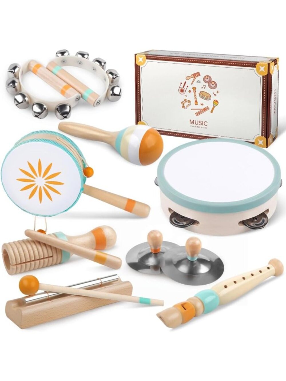 Montessori Wooden Musical Instruments for Toddlers 18 Months+ | Baby Toys